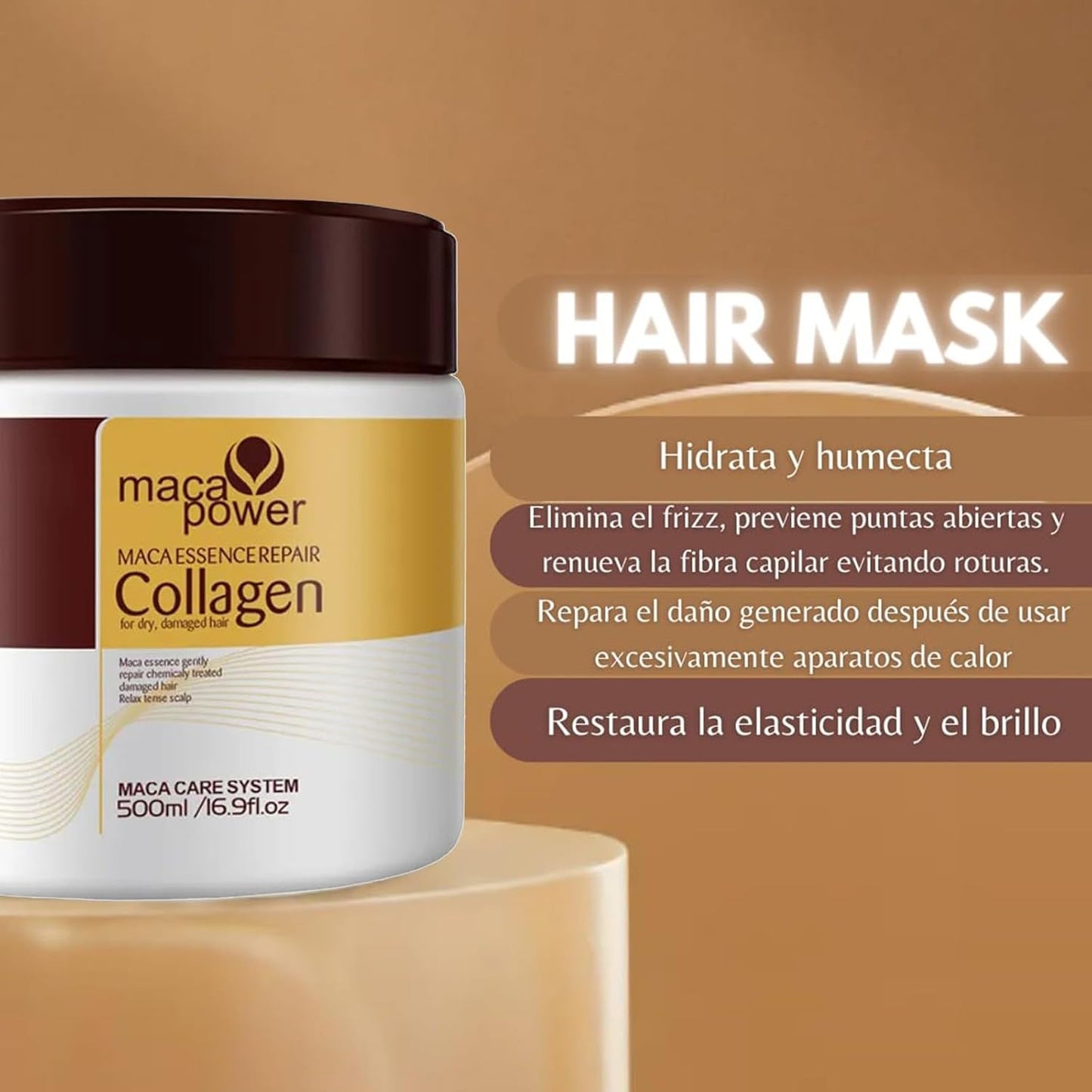 Tratamiento Capilar con Colágeno 500 ml – ¡Repara, Hidrata y Fortalece tu Cabello!