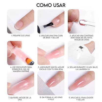 💅Kit Polygel Uñas Semipermanente + LamparaUV💃