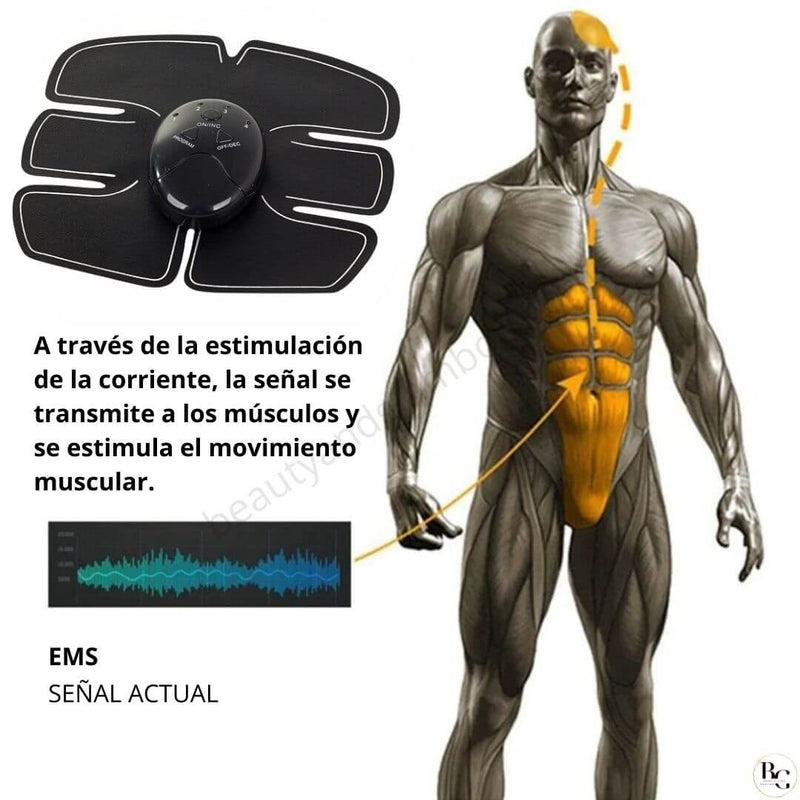 Electroestimulador EMS™ - Pack Abdominales, Brazos y Muslos.