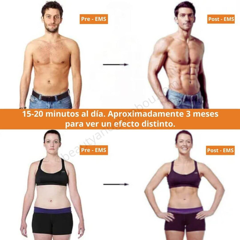 Electroestimulador EMS™ - Pack Abdominales, Brazos y Muslos.