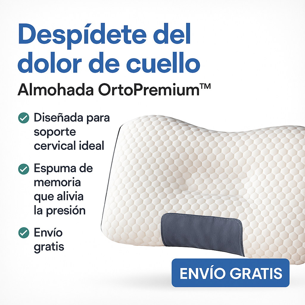 💎 Almohada Ortopédica Premium 🛏️ + REGALO – Sueña con el máximo confort 🌙✨